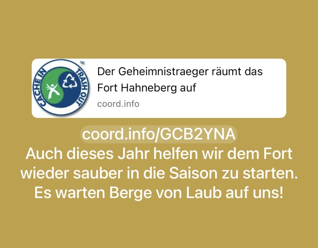 Der Geheimnsitraeger räumt das Fort Hahneberg auf